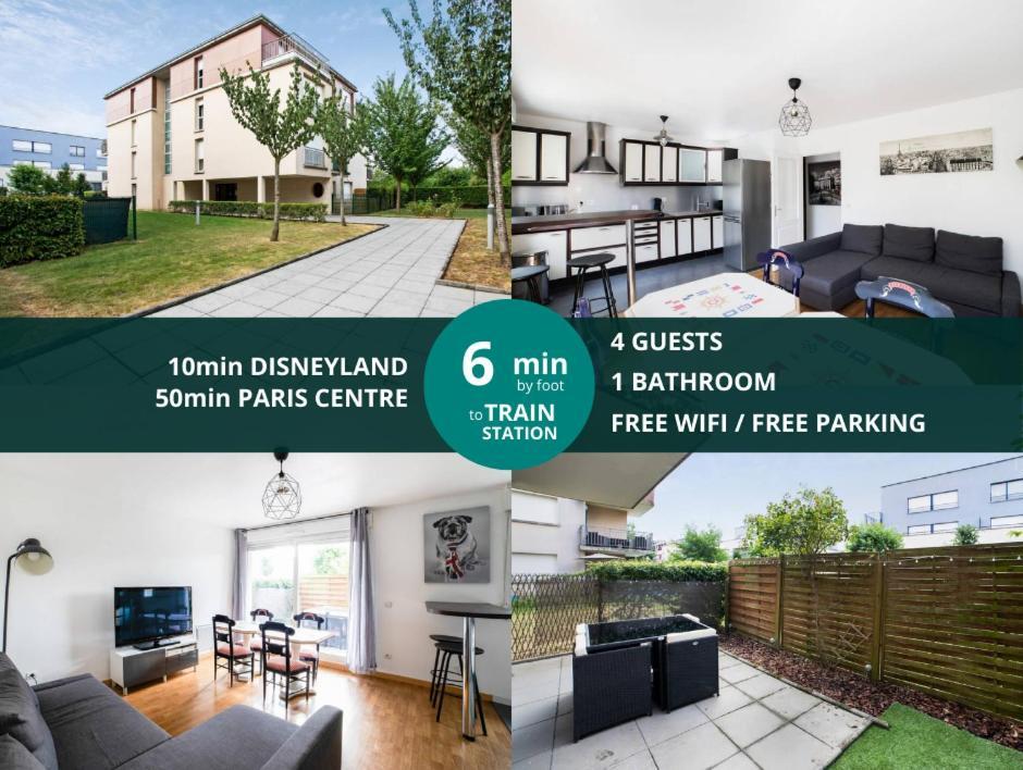Les Paves De Prague - Appartement Pour 4 A 10 Minutes De Disneyland Paris Монтеврен Экстерьер фото